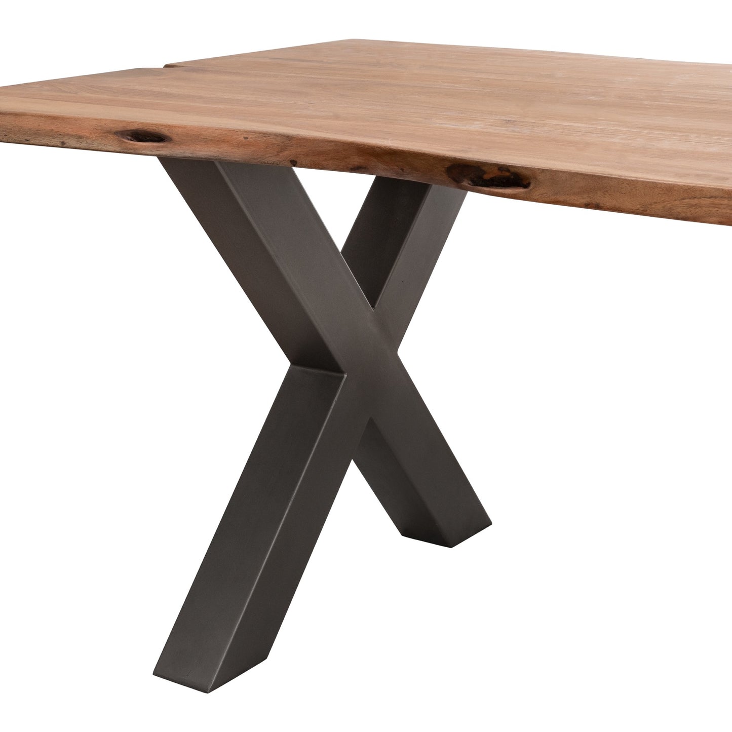 Edge Acacia Dinging Table Dark Grey