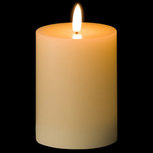 Luxe Collection Natural Glow 3 x 4 LED Cream Wax Candle