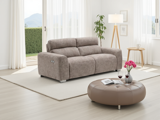 Toronto Electric Recliner Beige 3 Seater