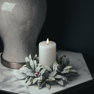 Luxe Collection Natural Glow 3x6 LED White Wax Candle