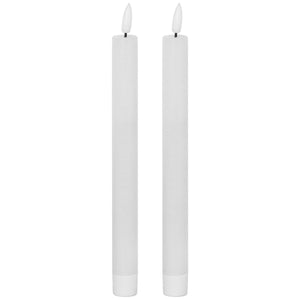 Luxe Collection Natural Glow S/ 2 White LED Dinner Candles