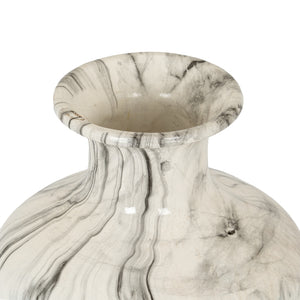 Marble Effect Squat Vase