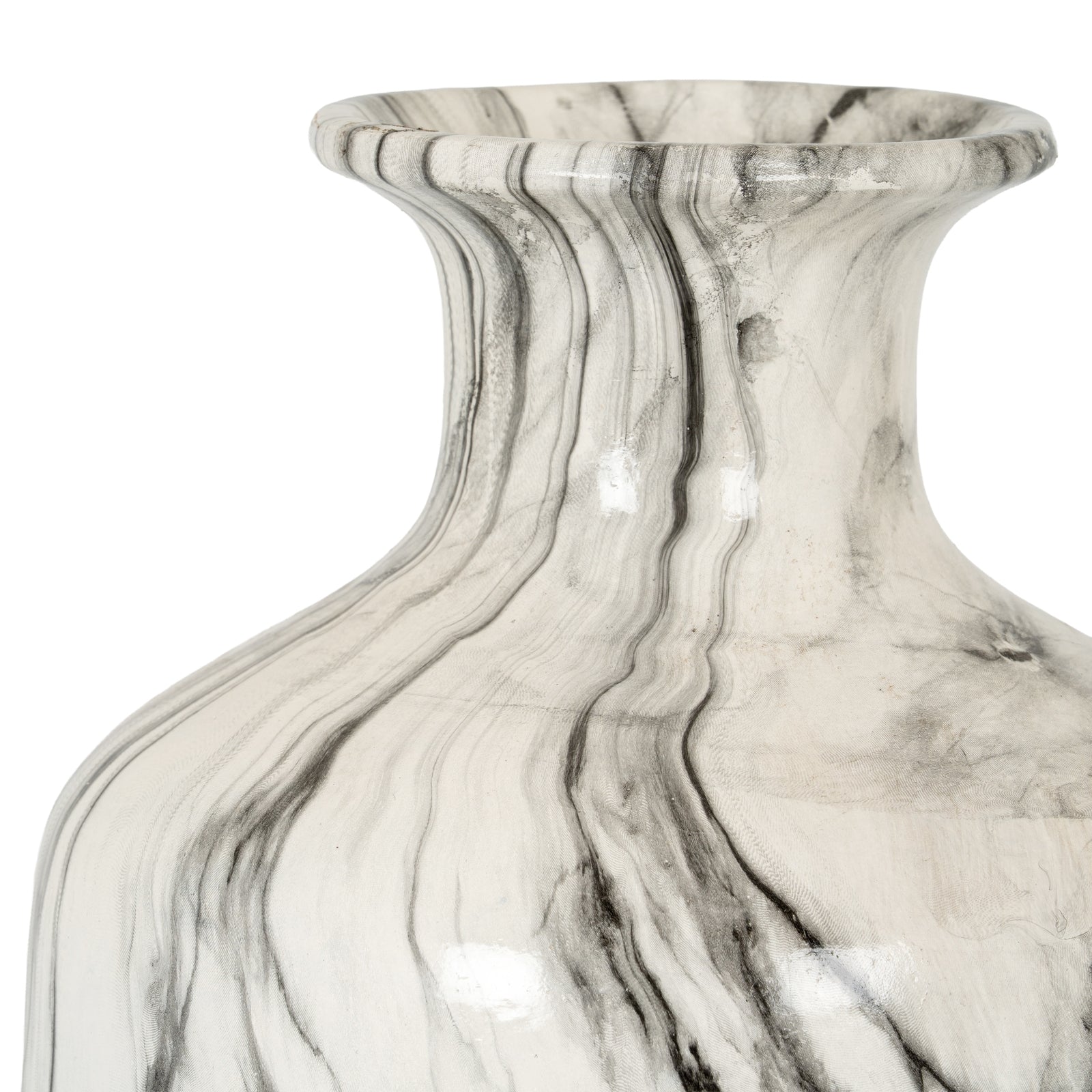 Marble Effect Squat Vase
