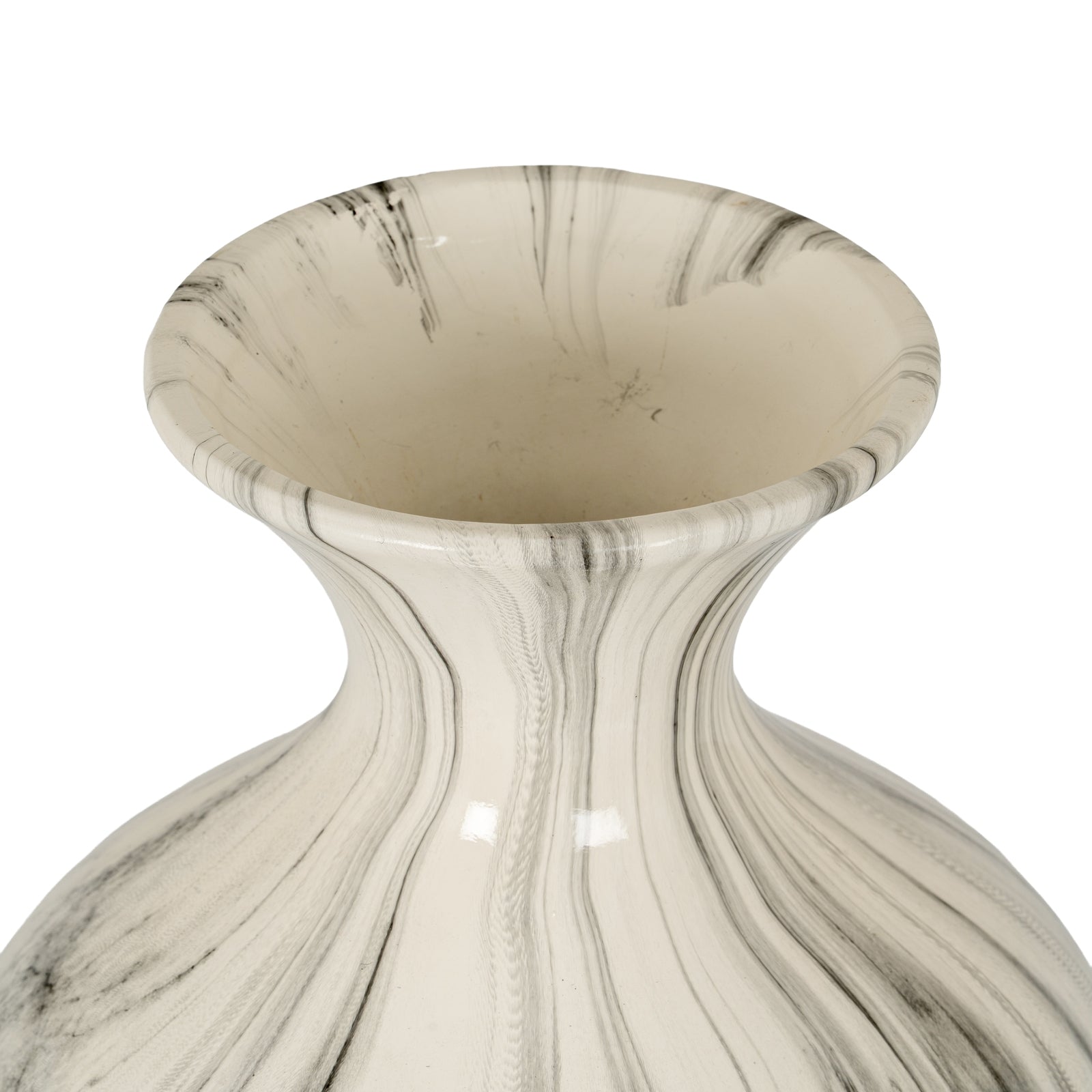 Marble Effect Ellipse Large Vase
