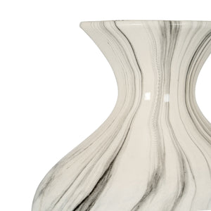 Marble Effect Ellipse Large Vase