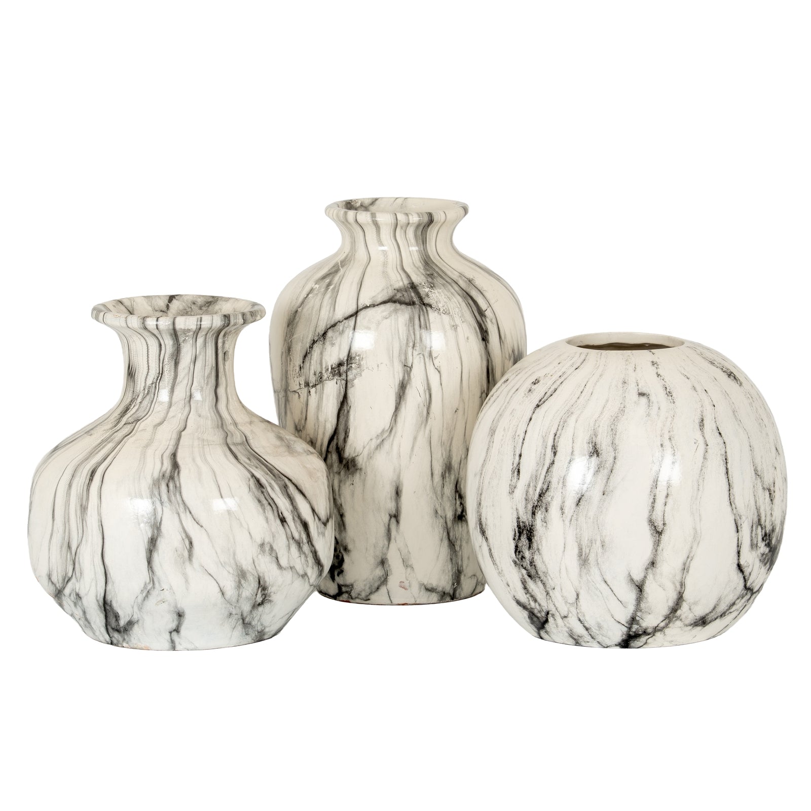 Marble Effect Pudding Vase