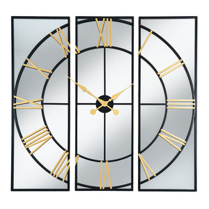 Brooklyn Black And Gold Wall Clock