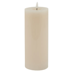 Luxe Collection Melt Effect 3.5x9 Taupe LED Wax Candle
