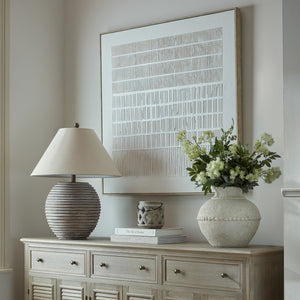 Saturn Table Lamp With Linen Shade