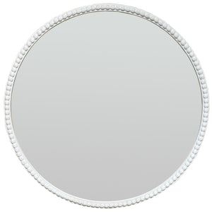 Washed Wood Framed Beaded Mirror