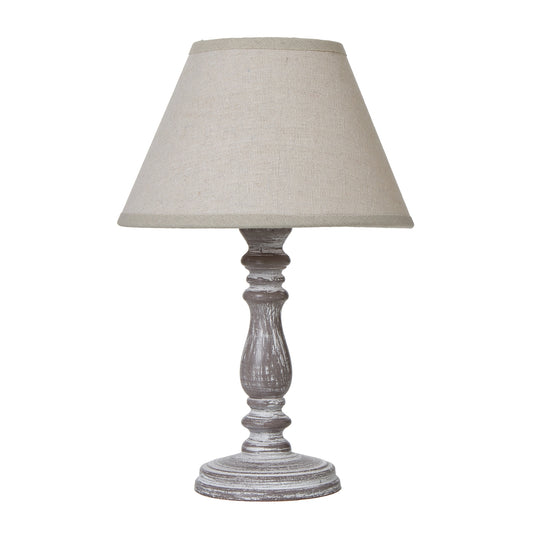 Setia Column Table Lamp With Linen Shade