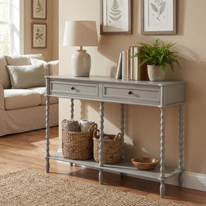 The Camden Collection Large Two Drawer Console Table