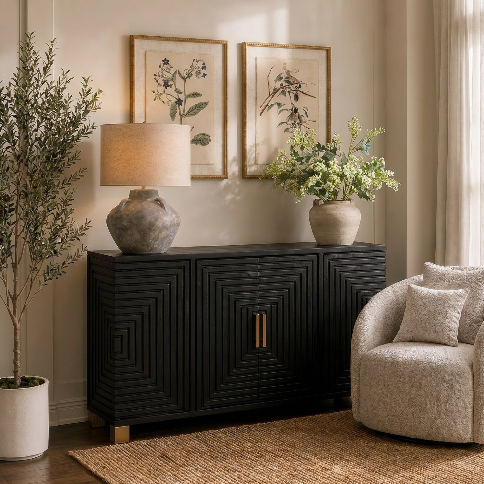 Lennox Black 2 Door Sideboard