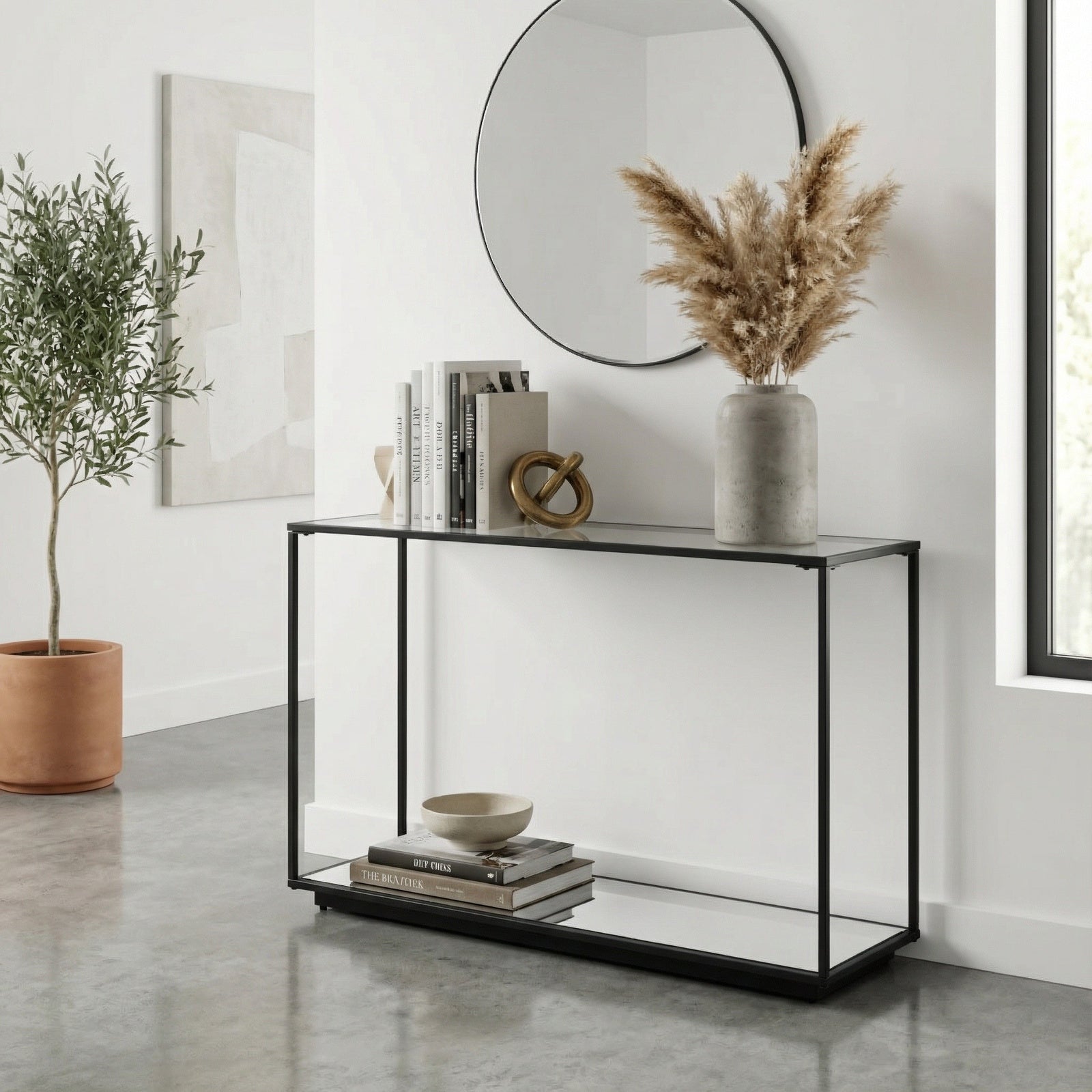 Lennox Black Framed Console