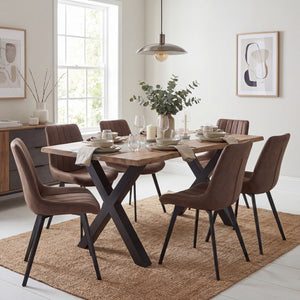 Live Edge Collection Light Acacia River Dining Table