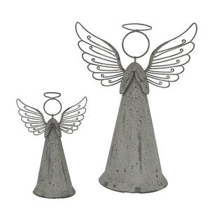 Large Rustic Metal Standing Angel