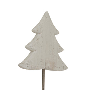 Large Whitewashed Rustic Tree On Stand