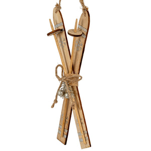 Natural Rustic Crossed Skis