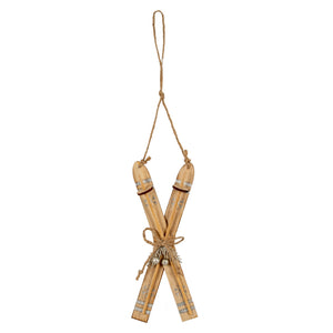 Natural Rustic Crossed Skis