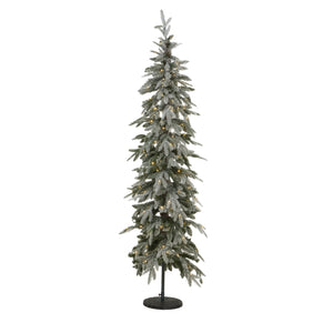 Slim Snowy Woodland Pre-Lit 200 Led Christmas Tree