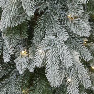Slim Snowy Woodland Pre-Lit 200 Led Christmas Tree