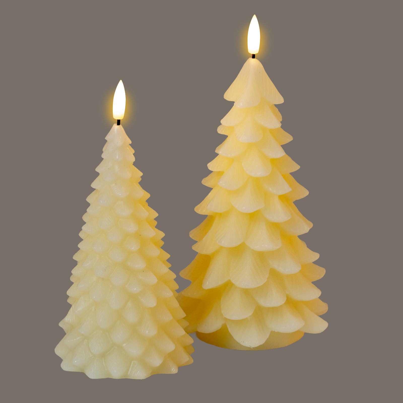 Luxe Collection Natural Glow Cream Tree LED Wax Candle