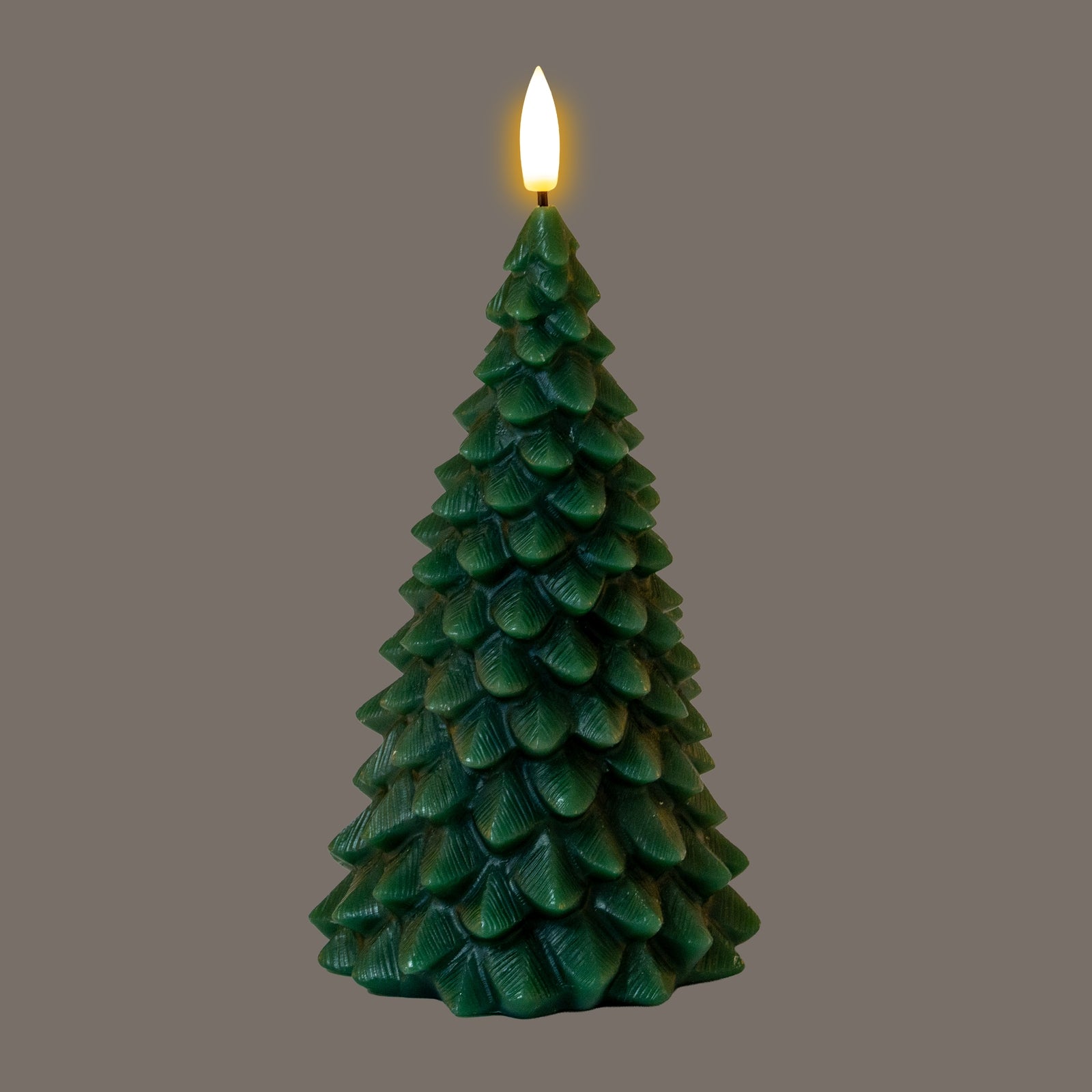 Luxe Collection Natural Glow Green Tree LED Wax Candle