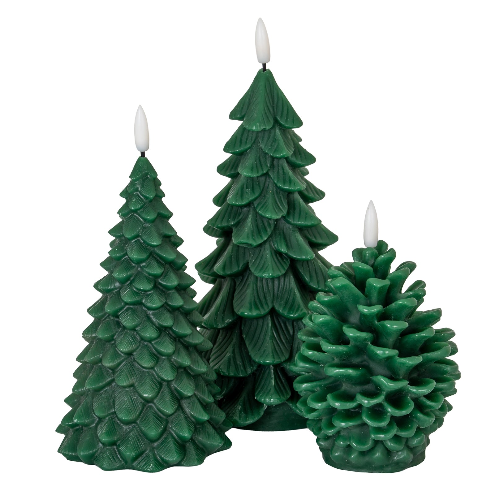 Luxe Collection Natural Glow Green Tree LED Wax Candle