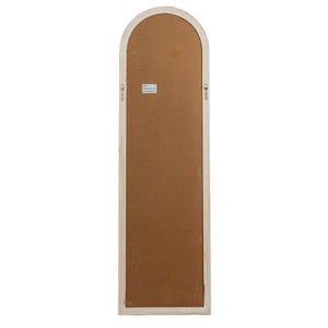 Washed Wood Tall Arched Window Mirror