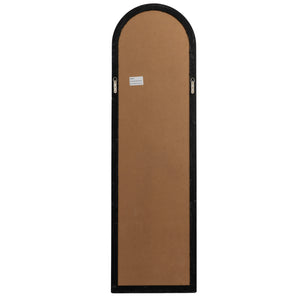 Black Wood Tall Arched Window Mirror