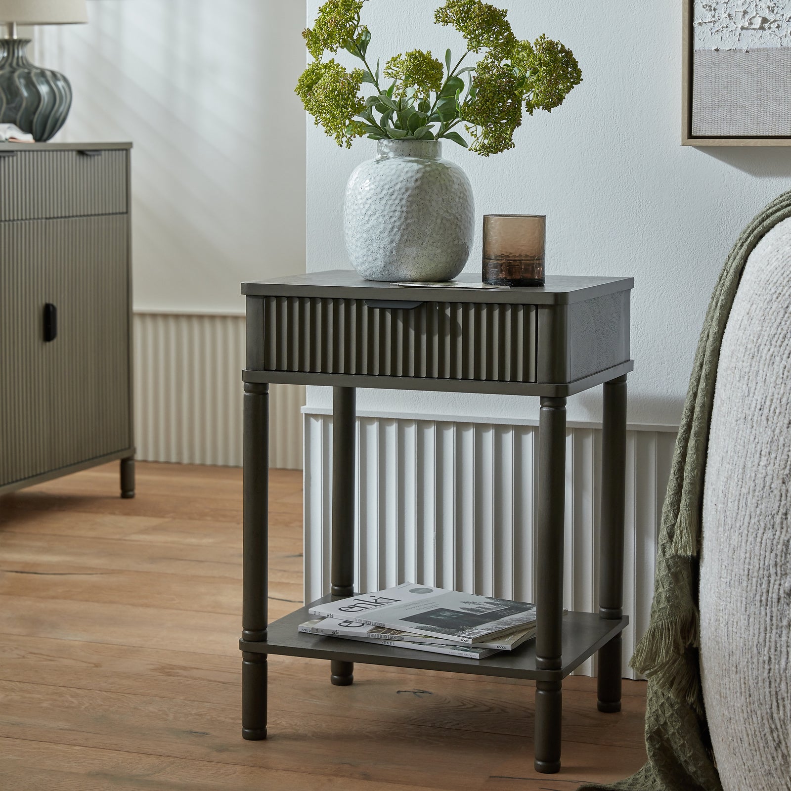 Reed Collection 1 Drawer Side Table