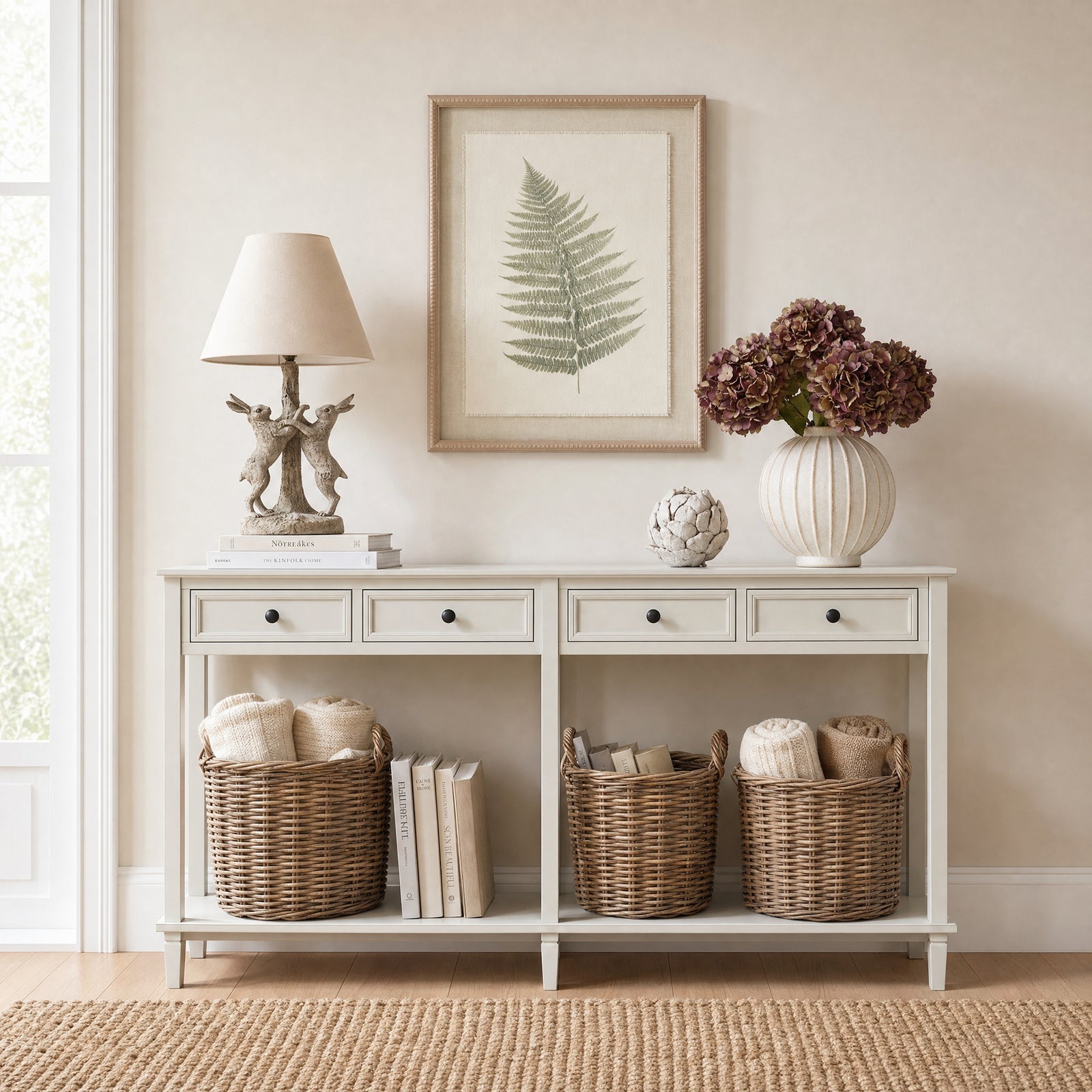 Belmont Collection 4 Drawer Console