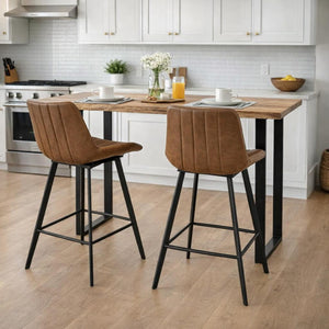 Malmo Tan Swivel Bar Stool