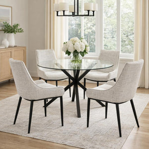 Monza Round Glass Dining Table