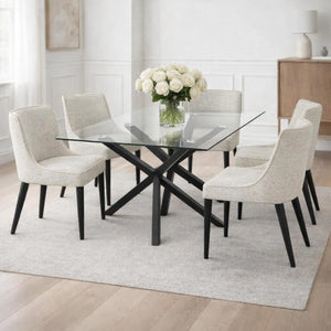 Monza Rectangular Glass Dining Table