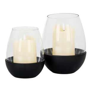 Neris Large Candle Holder With Glass Goblet