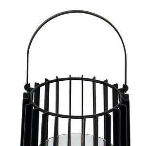 Lynk Medium Lantern With Handle And Glass Candle Holder