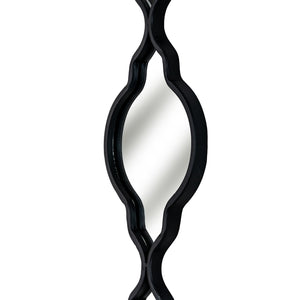Black Quarterfoil Decorative Hanging Mirror