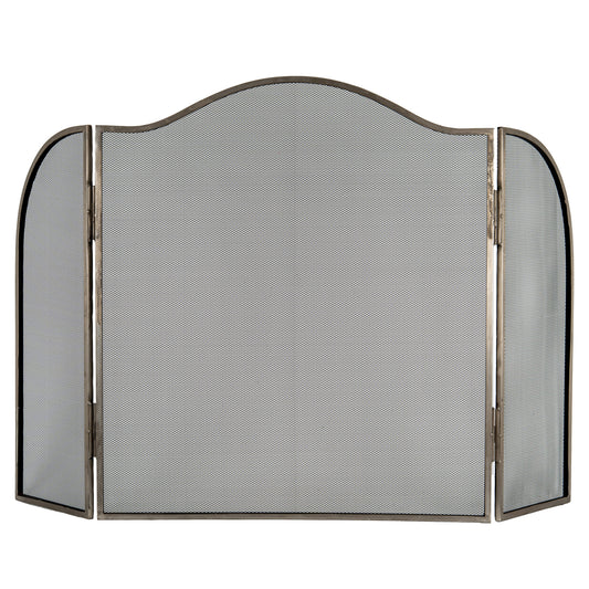 Antiqued Silver Large  Fire Screen