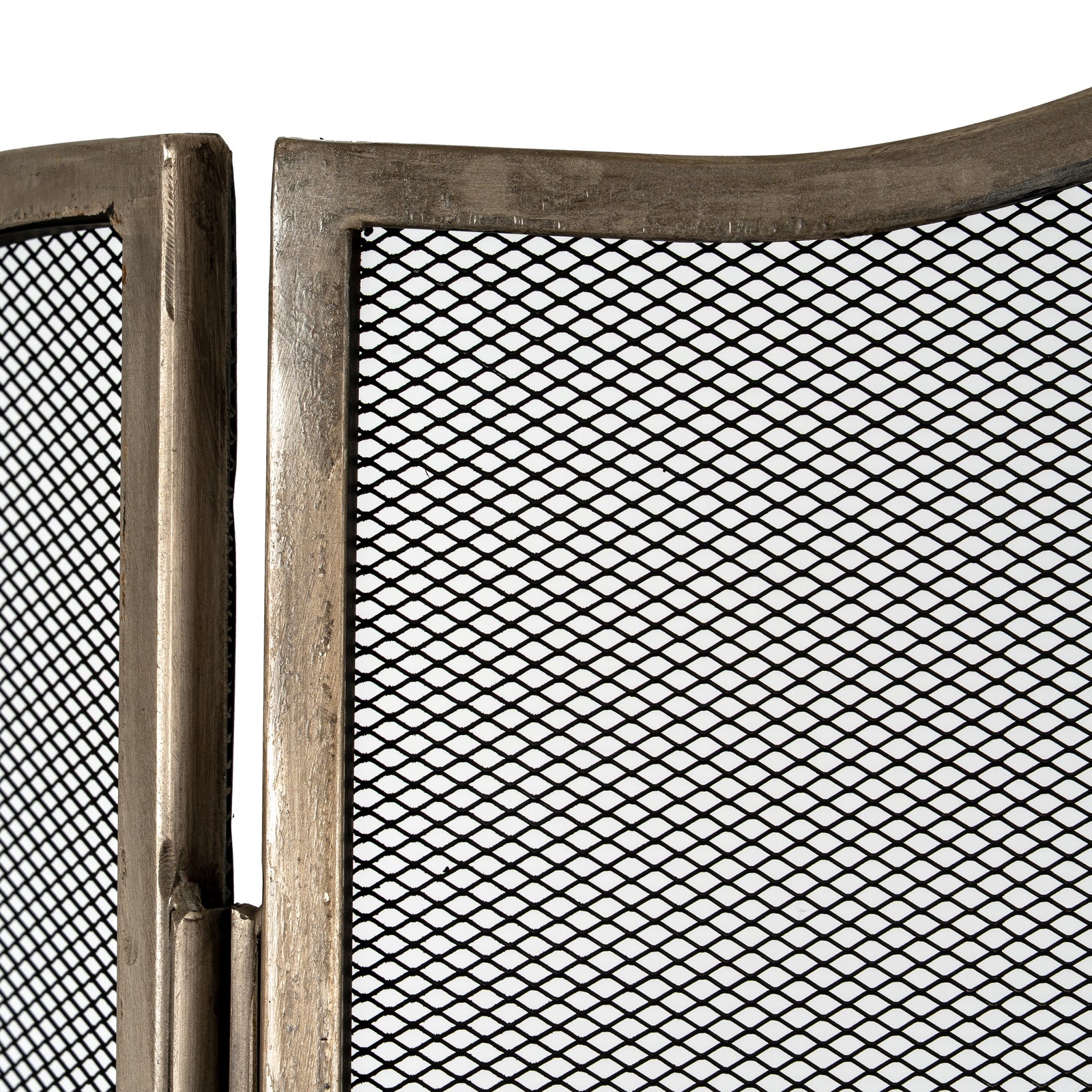 Antiqued Silver Large  Fire Screen