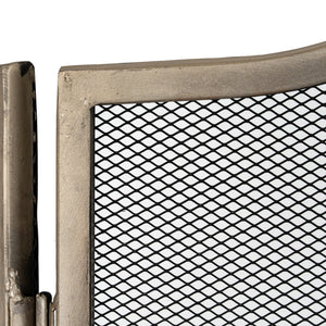 Antiqued Silver Fire Screen