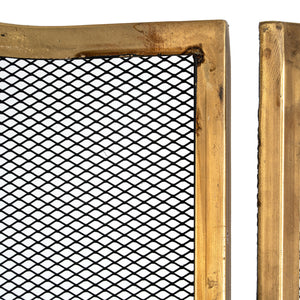Antiqued Brass Large  Fire Screen