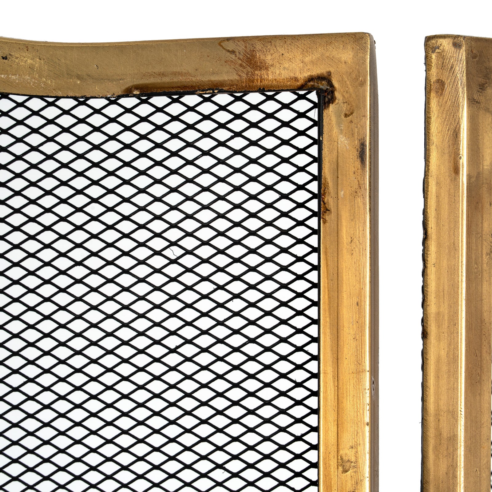 Antiqued Brass Large  Fire Screen