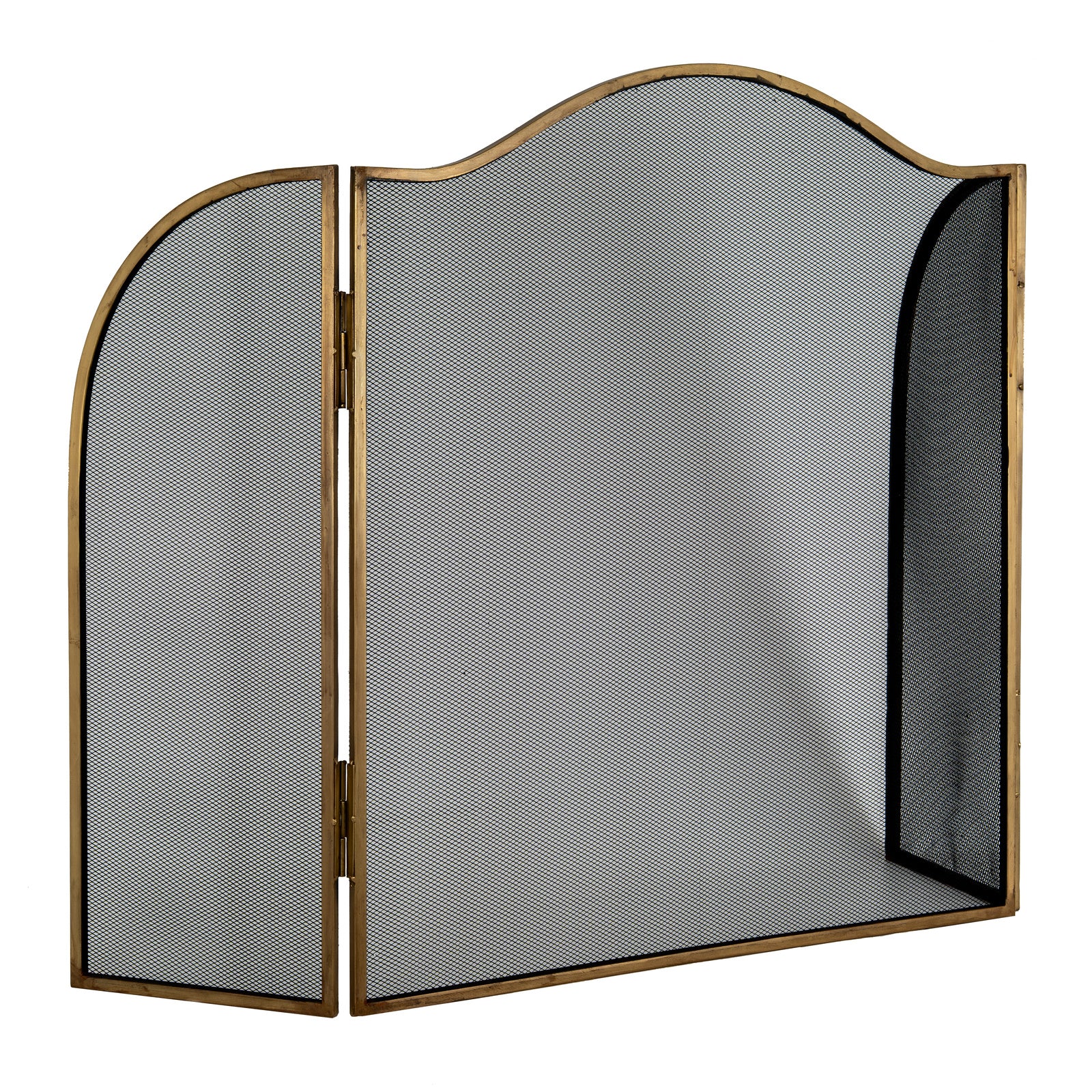 Antiqued Brass Large  Fire Screen