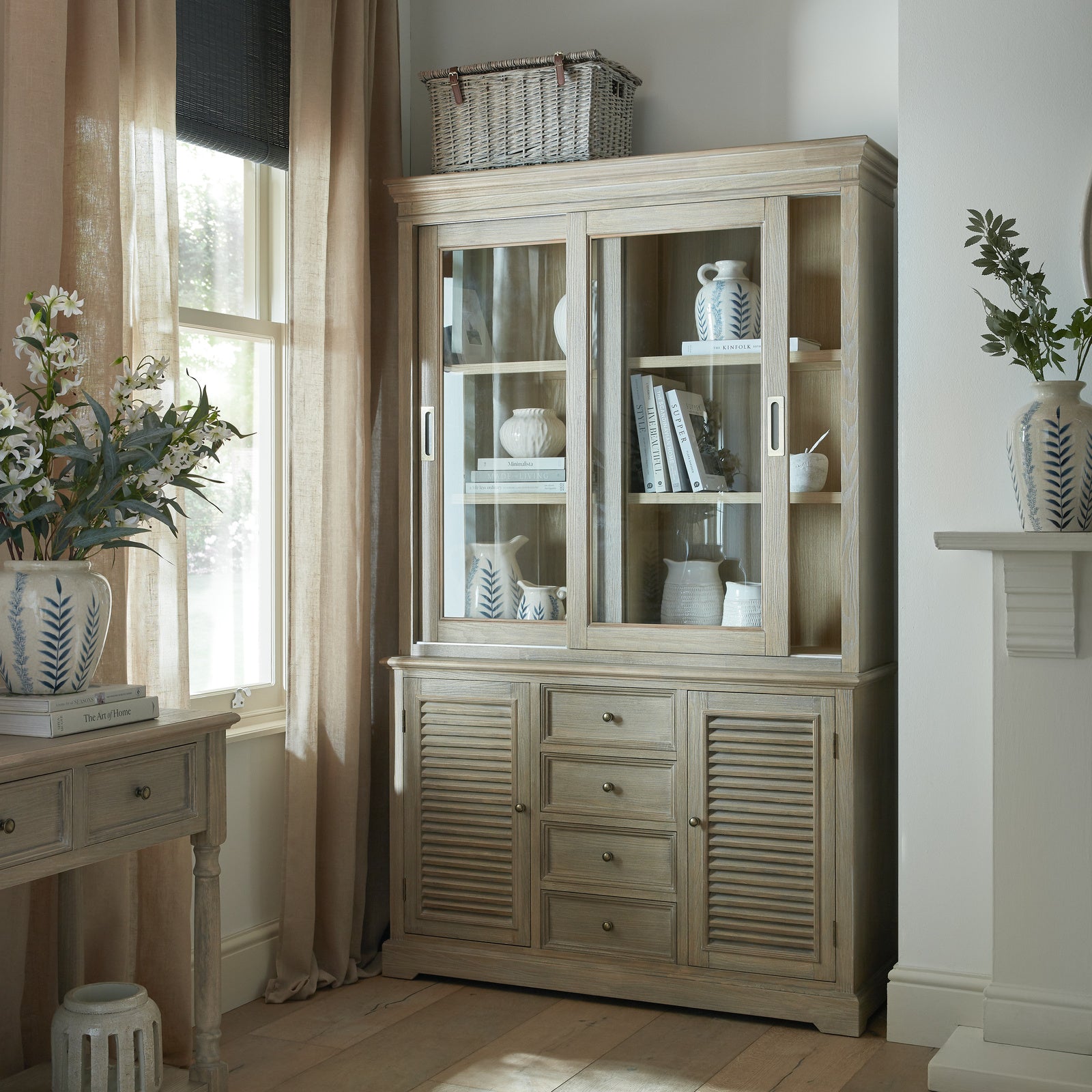 Delphine Collection Sliding Glass Dresser Top