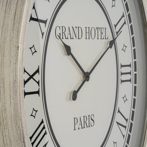 Hotel Paris Large Grey Clock With Glass