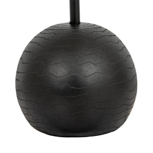 Black Cannon Floor Lamp With Hessian Shade