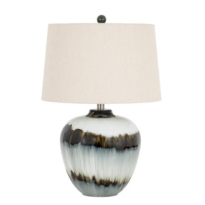 Midnight Shadows Table Lamp With Linen Shade