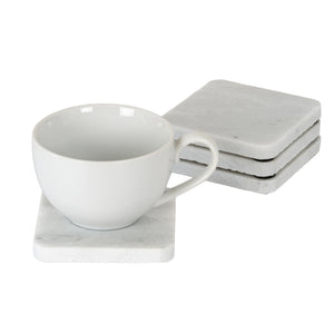 Set of Four Square Marble Coasters