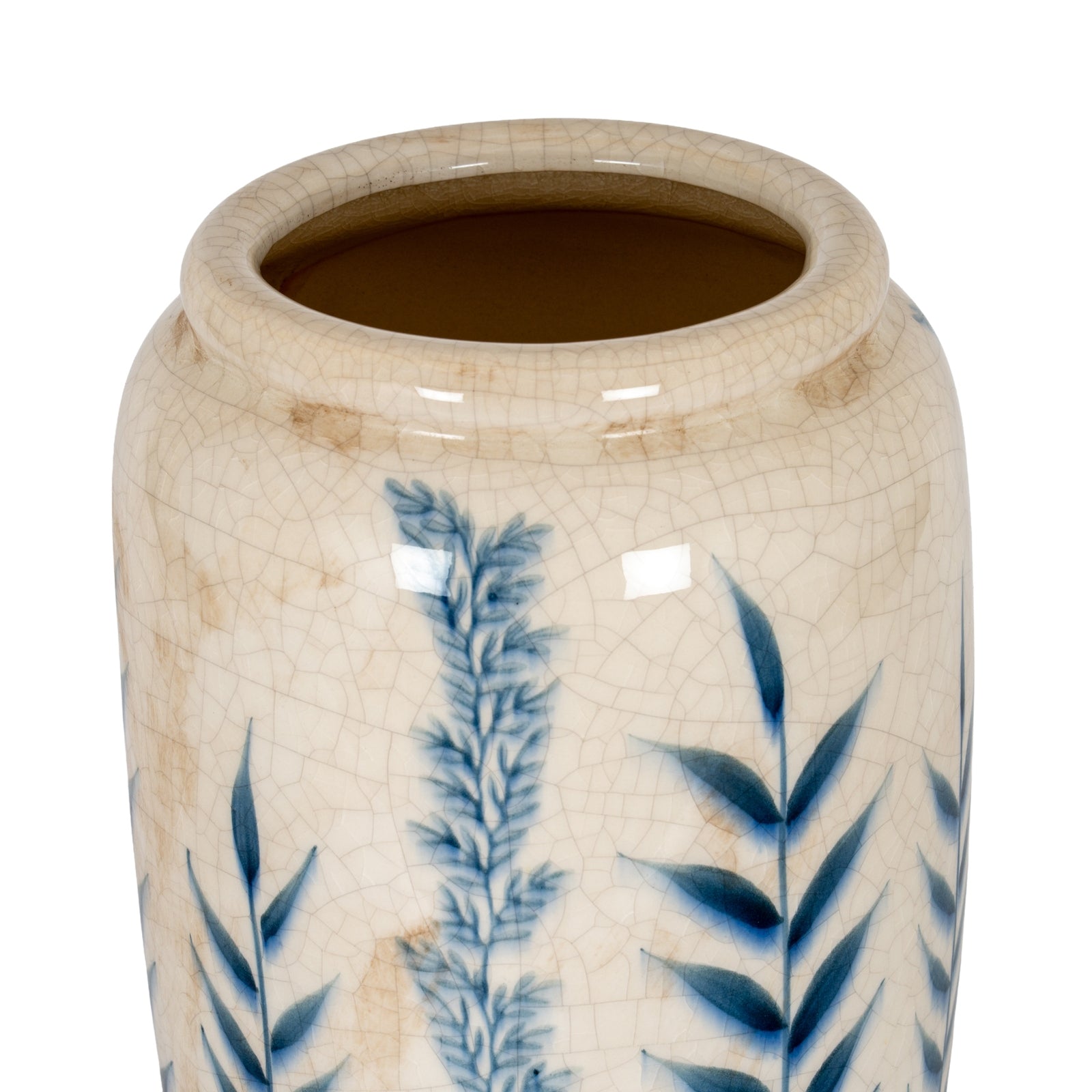 Large Blue Flora Tall Olpe Vase
